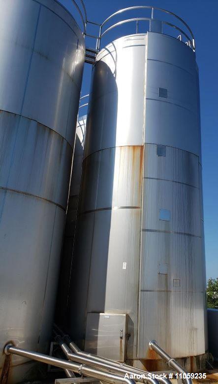Used Cherry Burrell 15,000 Gallon Stainless Steel Sanitary Jacket Vacuum