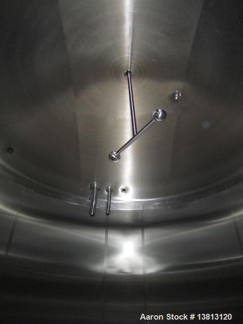 Used-Cherry Burrell 8,000 Gallon Side Agitated Stainless Steel Tank.  Dished heads.  Approximately 12' diameter x 8'6" strai...