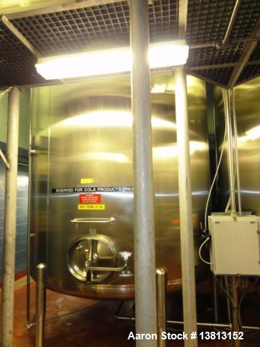 Used 8000 Gallon Stainless Steel Cherry Burrell Top Agitated Mix Tank. 
