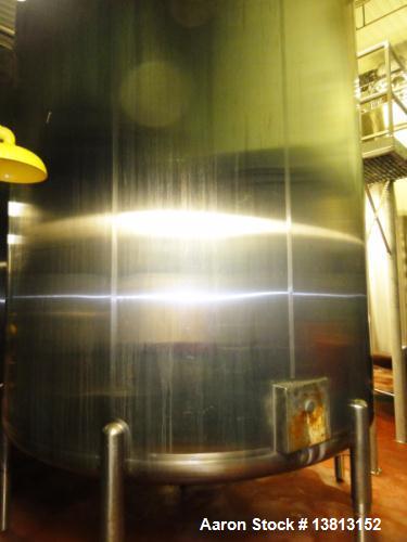 Used 8000 Gallon Stainless Steel Cherry Burrell Top Agitated Mix Tank. 