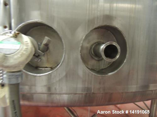 Used 10,000 Gallon Cherry Burrell Stainless Steel Jacketed Mix Tank. 316L SS contact parts with T304 SS exterior parts. Dimensions 136" ID x 153" Straight Side. 254" OAH - not including drive. Jacket...