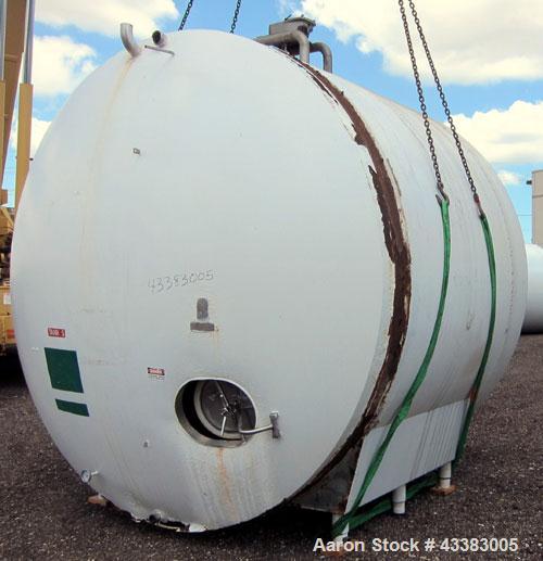 Used Cherry-Burrell Storage Tank, 5000 Gallon, 304 Stainless Steel, Horizontal. 120” Diameter x 84” straight side, dished heads. Insulated with carbon steel sheathing. Channel jacket on partial botto...