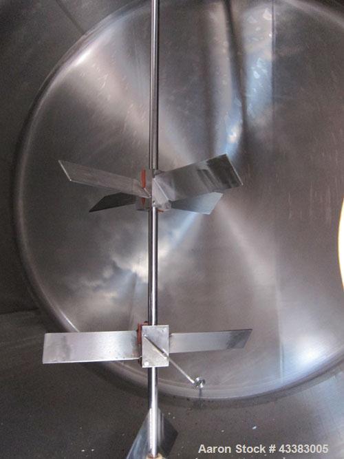 Used Cherry-Burrell Storage Tank, 5000 Gallon, 304 Stainless Steel, Horizontal. 120” Diameter x 84” straight side, dished heads. Insulated with carbon steel sheathing. Channel jacket on partial botto...