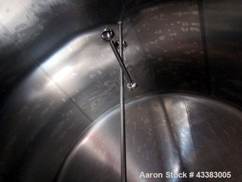 Used Cherry-Burrell Storage Tank, 5000 Gallon, 304 Stainless Steel, Horizontal. 120” Diameter x 84” straight side, dished heads. Insulated with carbon steel sheathing. Channel jacket on partial botto...