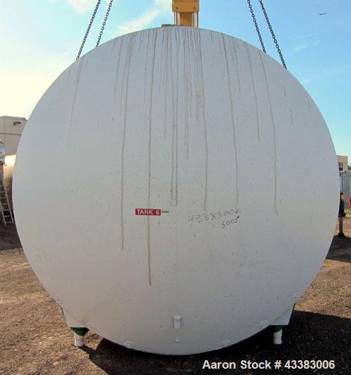 Used Cherry Burrell Storage Tank, 5000 Gallon, 304 Stainless Steel, Horizontal. 120" Diameter x 84" straight side, dished heads. Insulated with carbon steel sheathing. Channel jacket on partial botto...