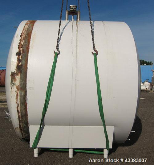 Used Cherry Burrell Storage Tank, 5000 Gallon, 304 Stainless Steel, Horizontal. 120” Diameter x 84” straight side, dished heads. Insulated with carbon steel sheathing. Channel jacket on partial botto...