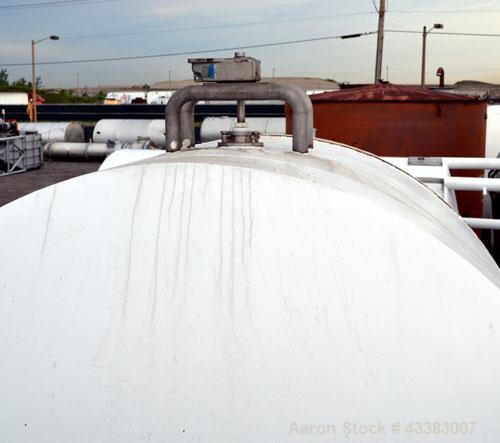 Used Cherry Burrell Storage Tank, 5000 Gallon, 304 Stainless Steel, Horizontal. 120” Diameter x 84” straight side, dished heads. Insulated with carbon steel sheathing. Channel jacket on partial botto...