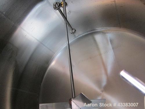 Used Cherry Burrell Storage Tank, 5000 Gallon, 304 Stainless Steel, Horizontal. 120” Diameter x 84” straight side, dished heads. Insulated with carbon steel sheathing. Channel jacket on partial botto...