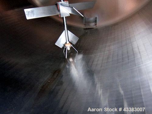 Used Cherry Burrell Storage Tank, 5000 Gallon, 304 Stainless Steel, Horizontal. 120” Diameter x 84” straight side, dished heads. Insulated with carbon steel sheathing. Channel jacket on partial botto...