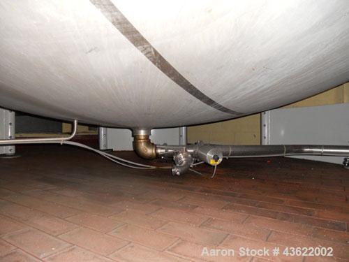 Used Cherry Burrell 10,000 gallon stainless steel storage tank. Approx. 10'6" diameter x 14' straight side. Dished heads. Side entering 3 hp XP agitator, 230/460 volt, 3/60, 1170 rpm. 3-blade prop. 1...