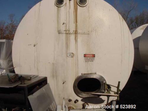 USED: 10,000 Gallon Cherry Burrell insulated horizontal storage tank.304 stainless steel interior, mild steel painted exterior. 10' outsidediameter x 22'4" long x 23'1/2" inside length x 9'.