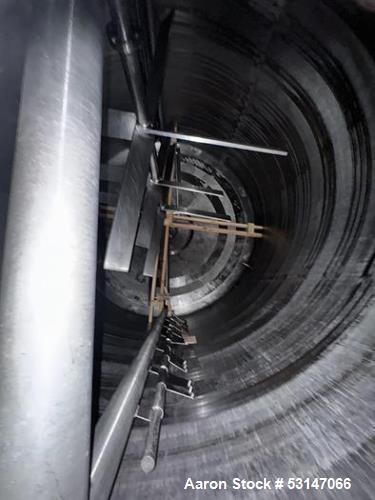 Used 6,000 Gallon 316 Stainless Steel Jacketed & Double Motion Agitated Tank with scraper agitation and center agitation with turbine blade paddles. Jacket rated for 100 PSI at 350 degrees Fahrenheit...