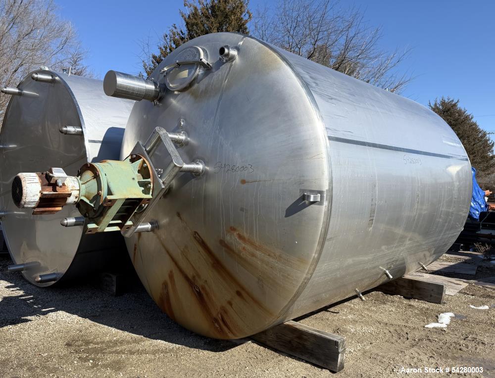 Cherry Burrell 7500 Gallon Stainless Steel Mixing Tank 7.5 HP Agitator