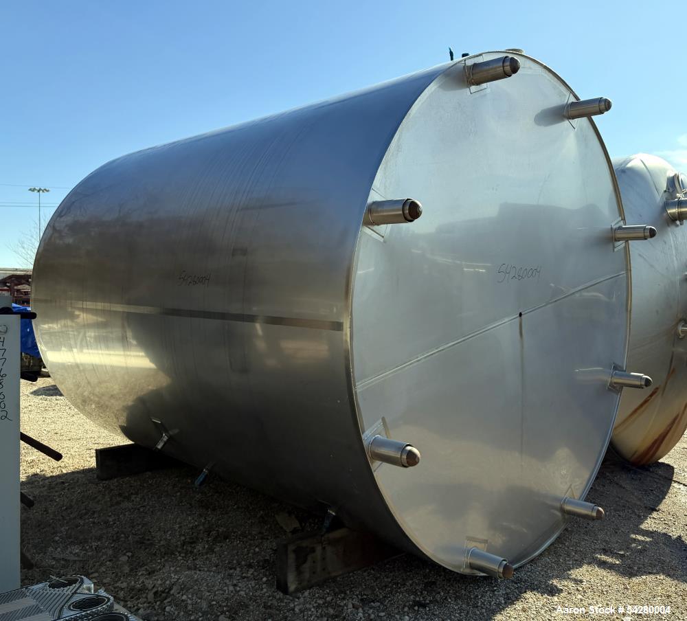 Cherry Burrell 7500 Gallon Stainless Steel Storage Tank Jacketed 132 Inch Diameter
