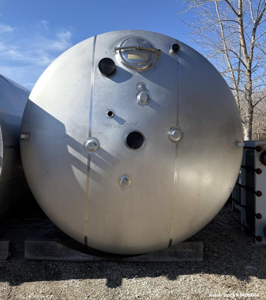 Cherry Burrell 7500 Gallon Stainless Steel Storage Tank Jacketed 132 Inch Diameter