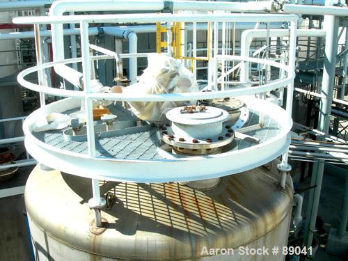 USED: Chicago Boiler tank, 8500 gallon, 316 stainless steel, vertical. Approximately 108" diameter x 18' straight side, dish top, flat bottom. Internal rated 2 psi at 300 deg F. Openings: top (3) 2",...