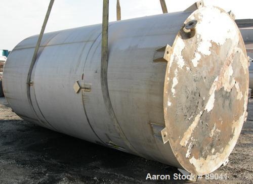 USED: Chicago Boiler tank, 8500 gallon, 316 stainless steel, vertical. Approximately 108" diameter x 18' straight side, dish top, flat bottom. Internal rated 2 psi at 300 deg F. Openings: top (3) 2",...