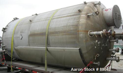 USED: Chicago Boiler tank, 6000 gallon, 316 stainless steel, vertical. Approximately 96" diameter x 16' straight side, dish top, flat bottom. Internal rated 2 psi at 300 deg F. Openings: top (3) 2", ...