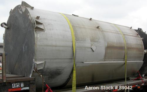 USED: Chicago Boiler tank, 6000 gallon, 316 stainless steel, vertical. Approximately 96" diameter x 16' straight side, dish top, flat bottom. Internal rated 2 psi at 300 deg F. Openings: top (3) 2", ...