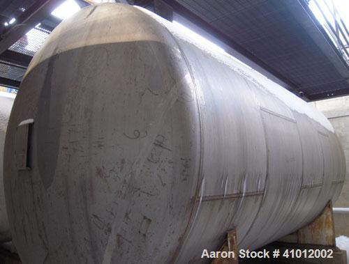 Used Clawson Tank, 13,514 Gallon, 304L Stainless Steel, Horizontal.  Approximate 125.5" diameter x 222" straight side, dished heads.  Vessel rated 20 psi @ 100 degrees F.  Openings:  Top 30" manway w...