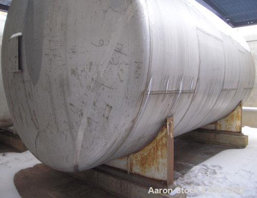 Used Clawson Tank, 13,514 Gallon, 304L Stainless Steel, Horizontal.  Approximate 125.5" diameter x 222" straight side, dished heads.  Vessel rated 20 psi @ 100 degrees F.  Openings:  Top 30" manway w...