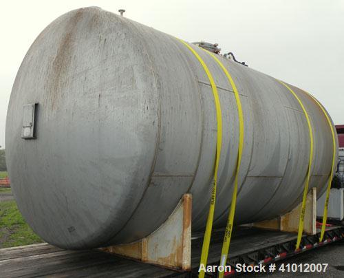 Used- Clawson Tank Company Pressure Tank, 12,000 gallon, 304L stainless steel, horizontal.  125-1/2" diameter x 222" straigh...