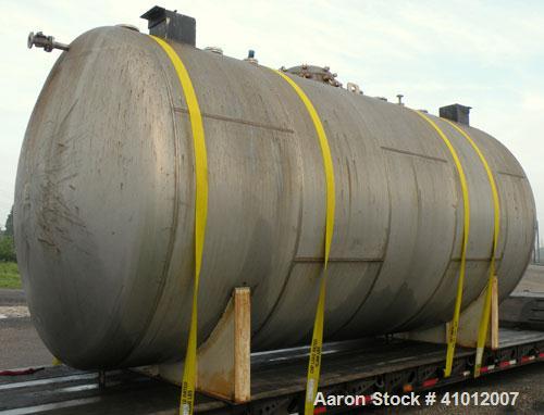 Used Clawson Tank Company Pressure Tank, 12,000 gallon, 304L stainless steel, horizontal.  125-1/2" diameter x 222" straight side, dished heads. Internal rated 20 psi at 100 deg F, and -20 deg F at 2...