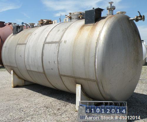 Used Clawson Tank Company 2 Compartment Pressure Tank, 6,000 gallons, 3,000 gallons per compartment, 304L stainless steel, horizontal. Each compartment 95-1/2" diameter x 75" straight side, dished he...