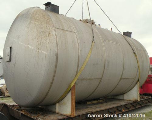 Used Clawson Tank Company Pressure Tank, 12,000 Gallon, 304L Stainless Steel, Horizontal.  125-1/2" diameter x 222" straight side, dished heads. Internal rated 20 psi at 100 deg F, and -20 deg F at 2...