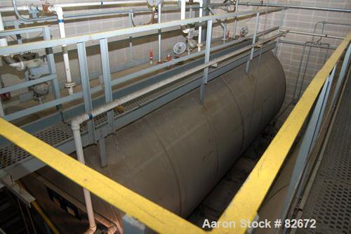 Used Clawson Tank 15,000 Gallon Horizontal 304 Stainless Steel Tank. 10'6" diameter x 23'4" long. Flat heads. Four compartment 3750 gallon per compartment. On saddles. BM70 EX level radar 6". UL appr...
