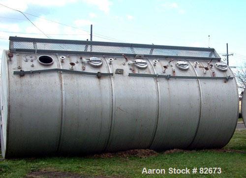 Used Clawson Tank 5 Compartment Horizontal Tank, 15,000 total gallons, 3,000 gallons each compartment, 304 stainless steel. Approximate 126" diameter x 280" long. Flat ends. Internal tested 3 to 5 ps...