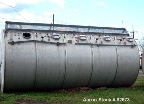 Used- Clawson Tank 5 Compartment Horizontal Tank, 15,000 total gallons, 3,000 gallons each compartment, 304 stainless steel....