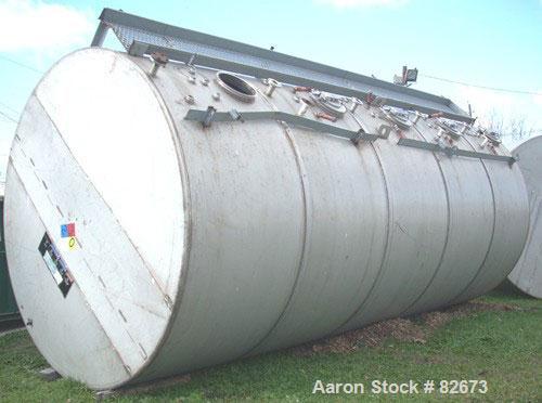 Used Clawson Tank 5 Compartment Horizontal Tank, 15,000 total gallons, 3,000 gallons each compartment, 304 stainless steel. Approximate 126" diameter x 280" long. Flat ends. Internal tested 3 to 5 ps...
