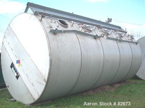 Used Clawson Tank 5 Compartment Horizontal Tank, 15,000 total gallons, 3,000 gallons each compartment, 304 stainless steel. Approximate 126" diameter x 280" long. Flat ends. Internal tested 3 to 5 ps...