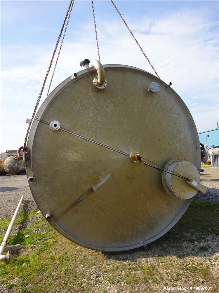 Used Degussa Tank, 15,000 Gallon, 304L Stainless Steel, Vertical.