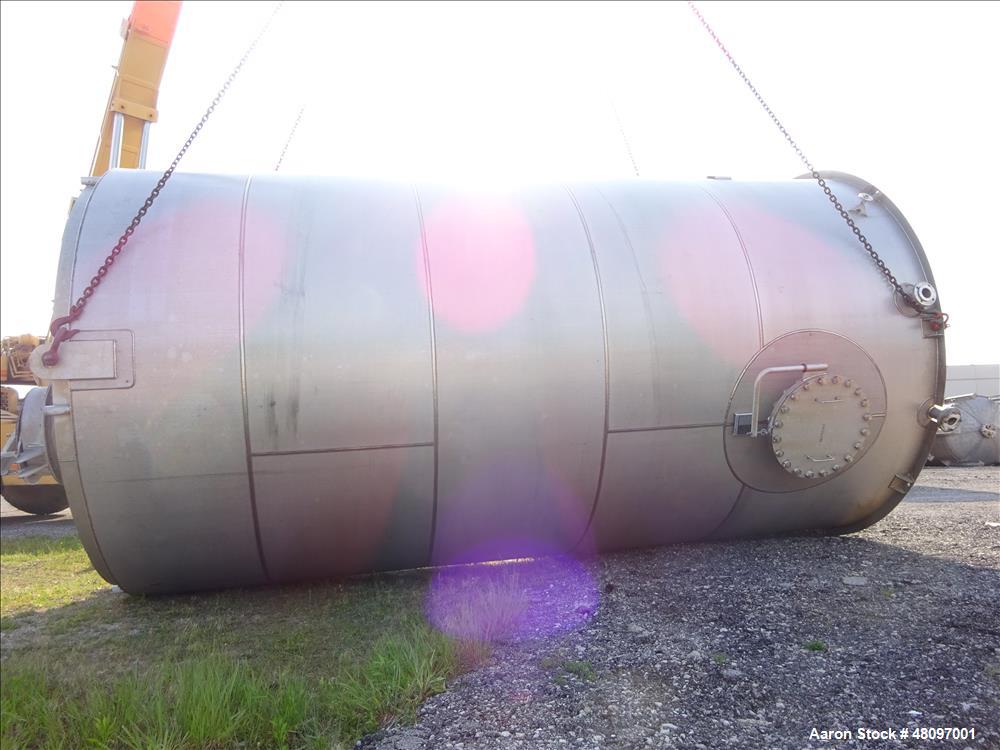 Used Degussa Tank, 15,000 Gallon, 304L Stainless Steel, Vertical.