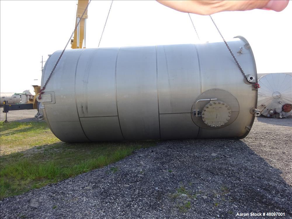 Used Degussa Tank, 15,000 Gallon, 304L Stainless Steel, Vertical.