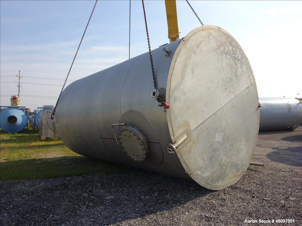Used Degussa Tank, 15,000 Gallon, 304L Stainless Steel, Vertical.