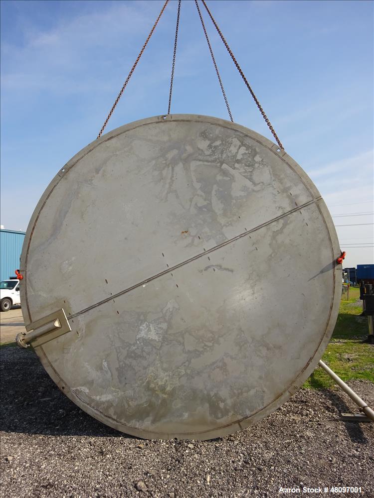 Used Degussa Tank, 15,000 Gallon, 304L Stainless Steel, Vertical.