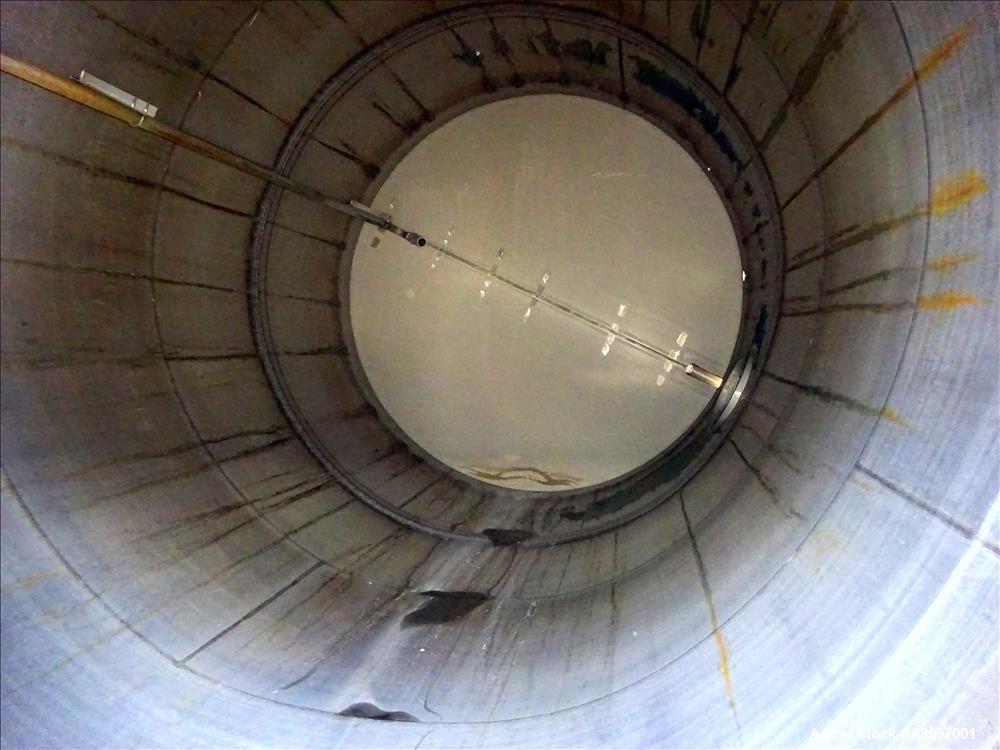 Used Degussa Tank, 15,000 Gallon, 304L Stainless Steel, Vertical.