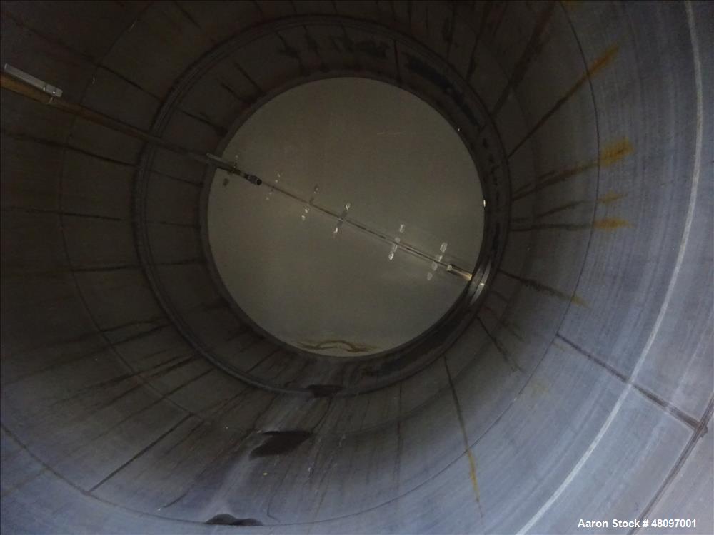 Used Degussa Tank, 15,000 Gallon, 304L Stainless Steel, Vertical.