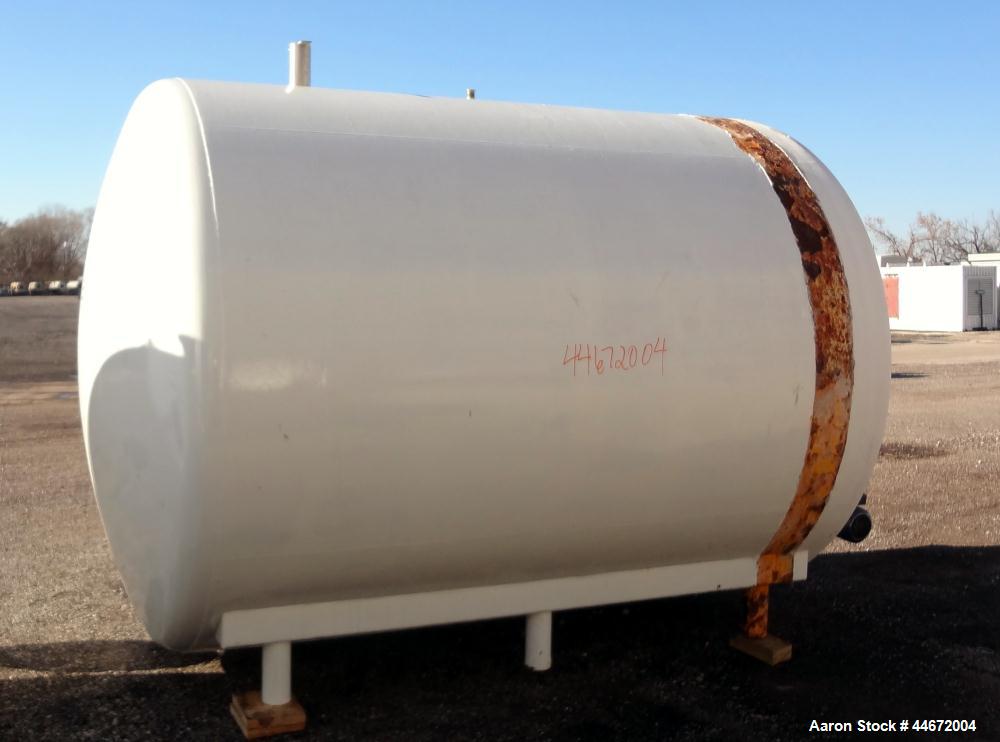 Used Creamery Package Storage Tank, 5000 Gallon, 304 Stainless Steel, Horizontal. Approximate 108" diameter x 116" straight side, dished heads. Insulated with carbon steel sheathing. Approximate 48" ...