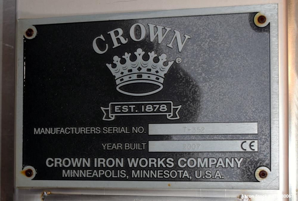 Unused- Crown Iron Works Pressure Tank, 5,818 Gallon, 316L Stainless Steel, Vert