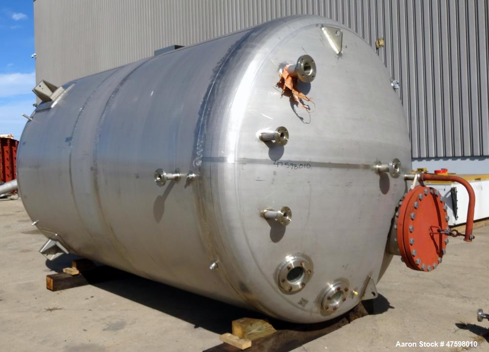 Unused- Crown Iron Works Pressure Tank, 5,497 Gallon, 316L Stainless Steel, Vertical. 102” Diameter x 141” straight side, dished top & bottom. Internal rated 50 psi at -20 to 250 degrees F. Openings ...