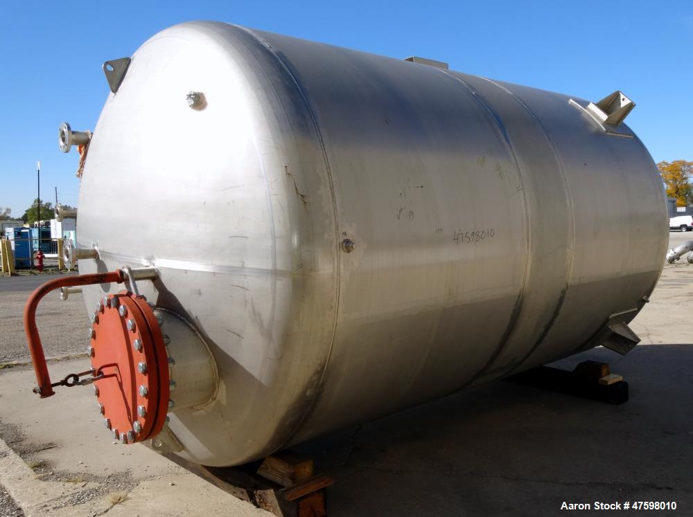Unused- Crown Iron Works Pressure Tank, 5,497 Gallon, 316L Stainless Steel, Vertical. 102” Diameter x 141” straight side, dished top & bottom. Internal rated 50 psi at -20 to 250 degrees F. Openings ...