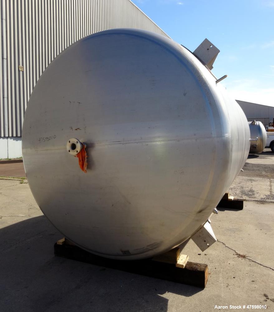 Unused- Crown Iron Works Pressure Tank, 5,497 Gallon, 316L Stainless Steel, Vertical. 102” Diameter x 141” straight side, dished top & bottom. Internal rated 50 psi at -20 to 250 degrees F. Openings ...