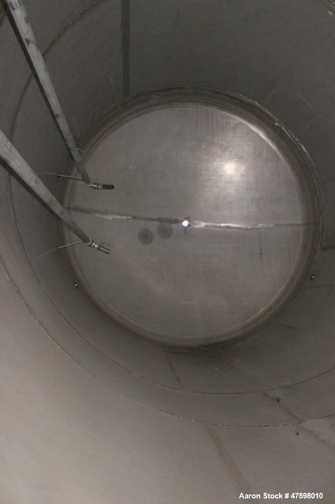 Unused- Crown Iron Works Pressure Tank, 5,497 Gallon, 316L Stainless Steel, Vertical. 102” Diameter x 141” straight side, dished top & bottom. Internal rated 50 psi at -20 to 250 degrees F. Openings ...
