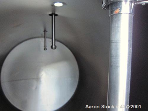 Used Custom Metalcraft Tank, 5000 Gallon, 304 Stainless Steel, Horizontal. Approximately 96” diameter x 144” straight side, dished heads.  Openings: top 3”, (2) 1-1/2”, 2”, heads 18” manway with cove...