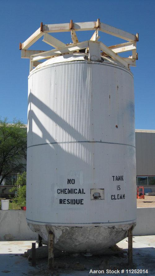 Used-Stainless Steel Tank, 5,000 gallon capacity. 316 Stainless steel construction, vertical pressure storage, rated for 100...