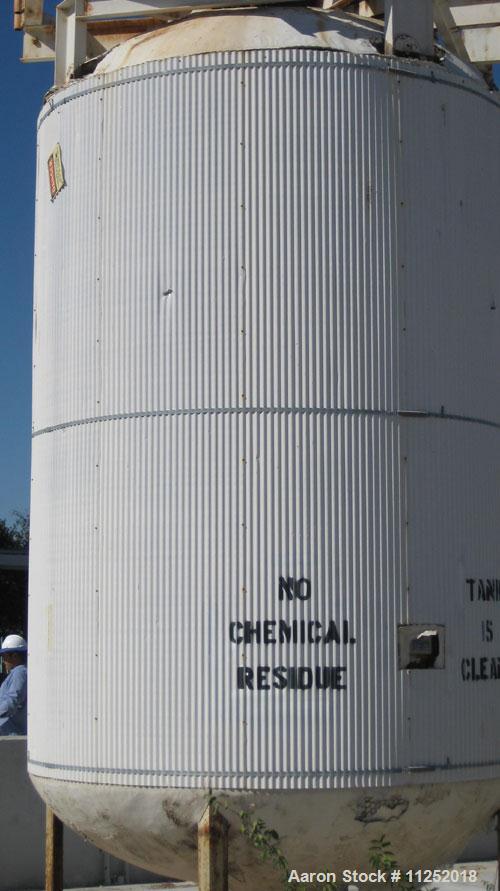 Used-Stainless Steel Tank, 10,000 gallon capacity, 316 stainless steel construction. Vertical pressure storage, rated for 10...